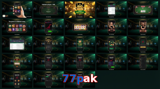 Main screen of 77Pak bet page for PK players