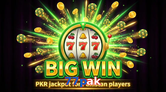 Big win animation on 77Pak slot game